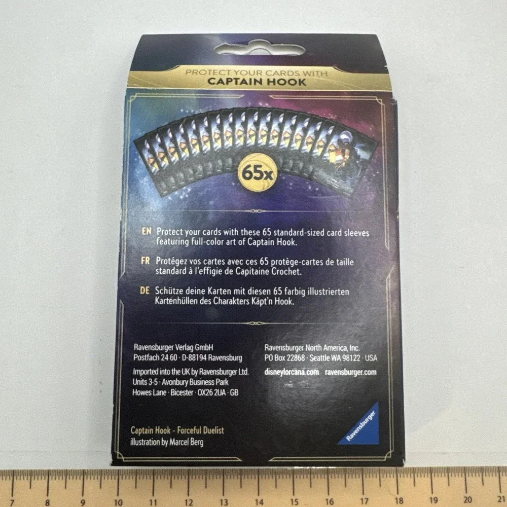 Disney Lorcana TCG Captain Hook Standard Card Sleeves (65-Count) NEW